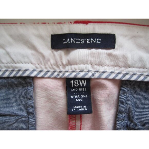 Women's Lands' End Straight Leg Paisley Print Capri Pants Sz 18W (WP308) - Picture 2 of 8